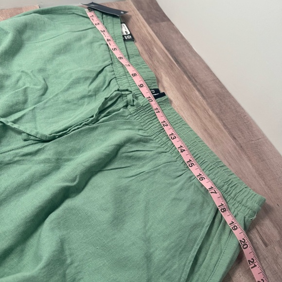 Women’s XL wide leg pull-on Linen Pants Gap light pale sage green *sku186 - Picture 2 of 13